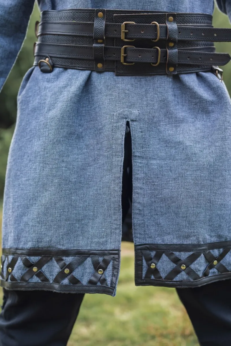 Fashion Leonardo Carbone Wikinger Tunika "Erik" Blaugrau