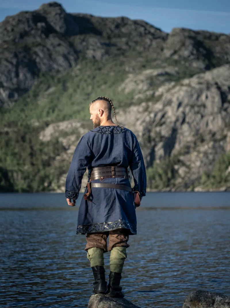 Fashion Leonardo Carbone Wikinger Tunika "Erik" Dunkelblau