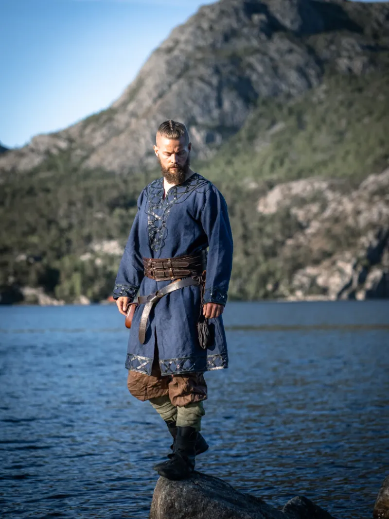 Fashion Leonardo Carbone Wikinger Tunika "Erik" Dunkelblau