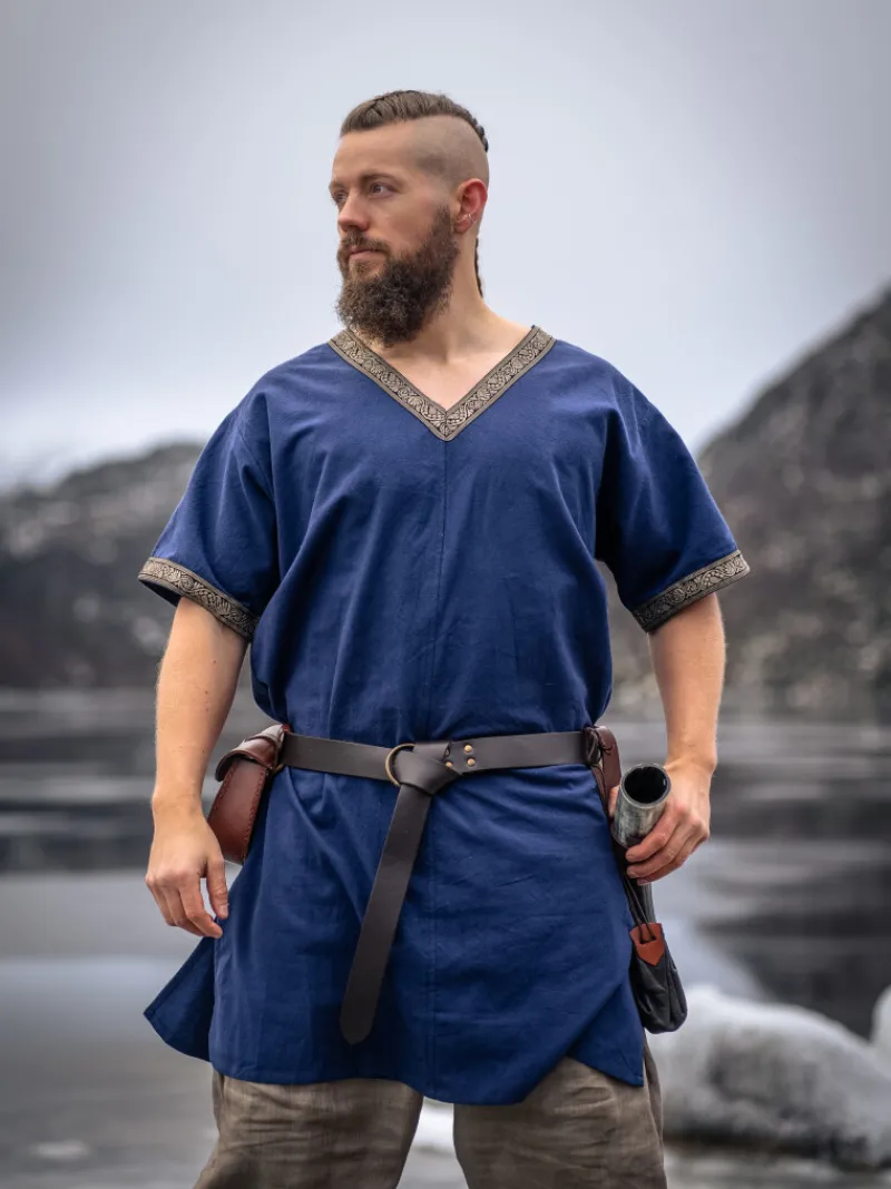 Cheap Leonardo Carbone Wikinger Tunika kurzam "Loki" Blau