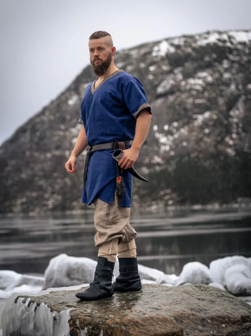 Cheap Leonardo Carbone Wikinger Tunika kurzam "Loki" Blau