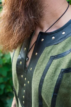 Cheap Leonardo Carbone Wikinger Tunika kurzarm "Rollo" Grün