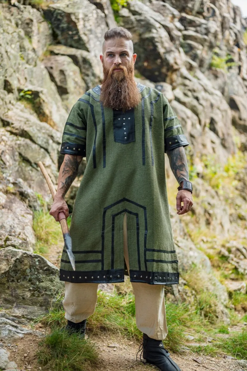 Cheap Leonardo Carbone Wikinger Tunika kurzarm "Rollo" Grün