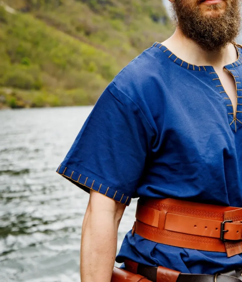 Flash Sale Leonardo Carbone Wikinger Tunika kurzarm "Theobald" Blau