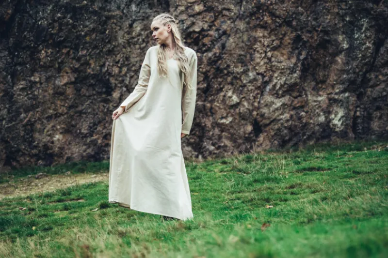 Cheap Leonardo Carbone Wikinger Unterkleid Baumwolle "Valdis" Natur