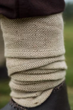 Cheap Leonardo Carbone Wikinger Wadenwickel "Jannik" 100% Hanf Natur Sand Fischgrät