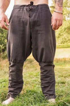 New Leonardo Carbone Wikingerhose mit Beinschnürung "Magnus" Braun