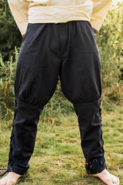 New Leonardo Carbone Wikingerhose mit Beinschnürung "Magnus" Schwarz