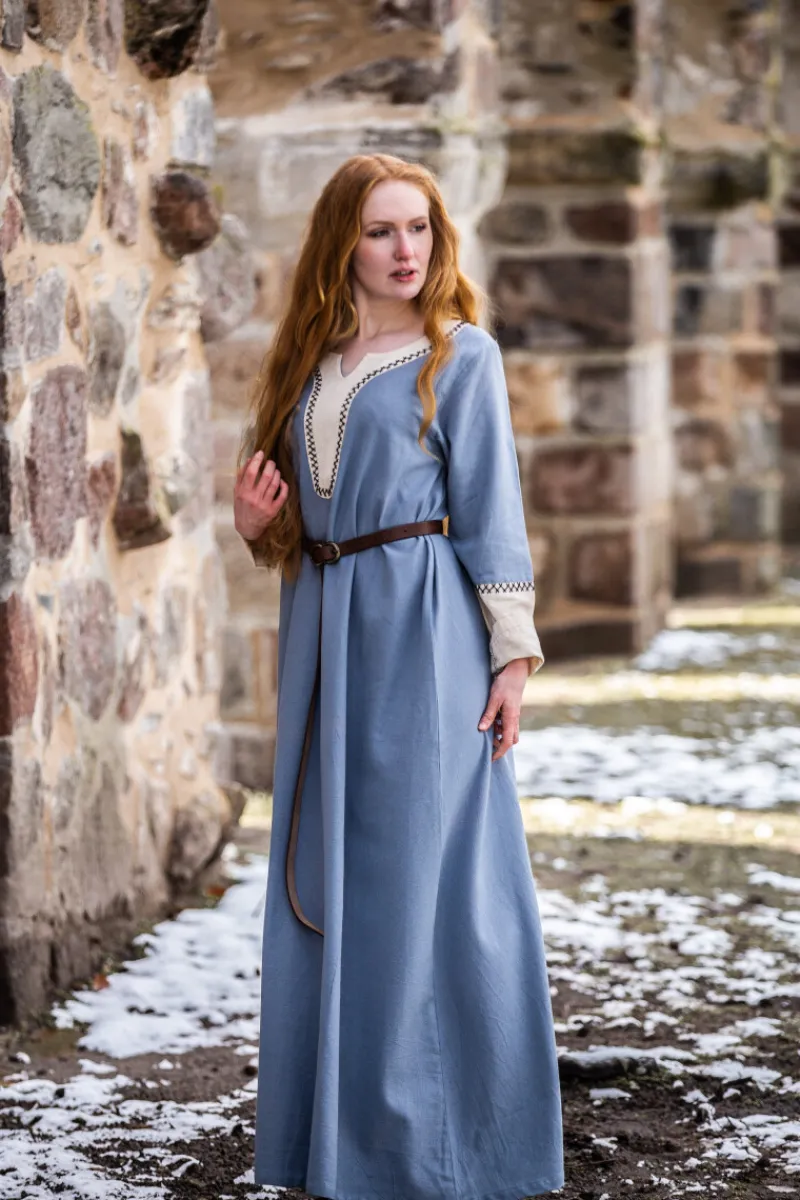 Fashion Leonardo Carbone Wikingerkleid "Freya" Taubenblau