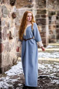 Fashion Leonardo Carbone Wikingerkleid "Freya" Taubenblau