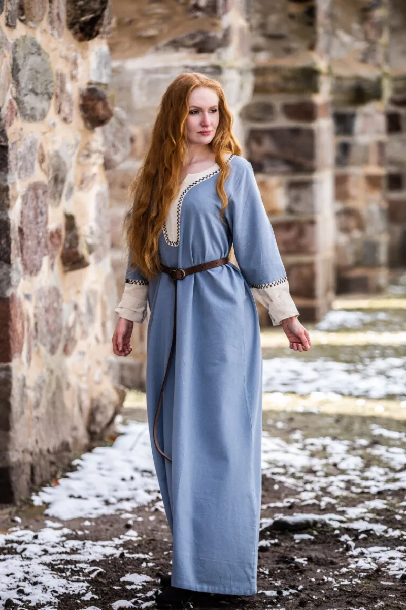 Fashion Leonardo Carbone Wikingerkleid "Freya" Taubenblau