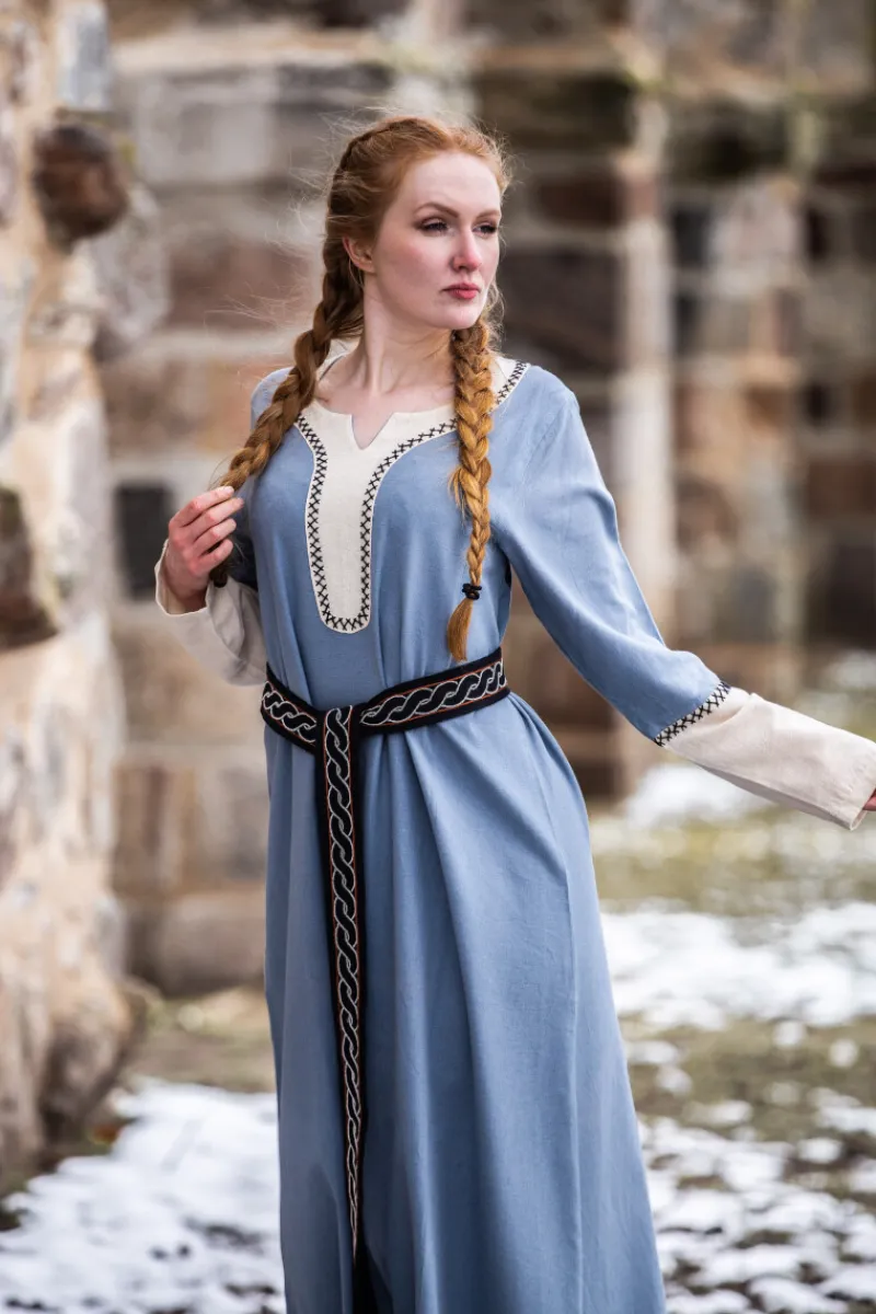 Fashion Leonardo Carbone Wikingerkleid "Freya" Taubenblau