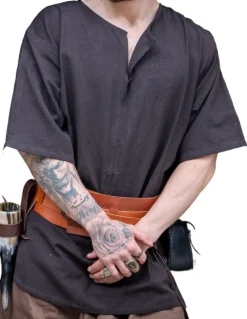 Best Leonardo Carbone Wikinger-Kurzarmtunika "Olaf" Braun