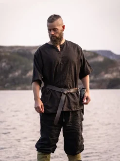 Best Leonardo Carbone Wikinger-Kurzarmtunika "Olaf" Braun
