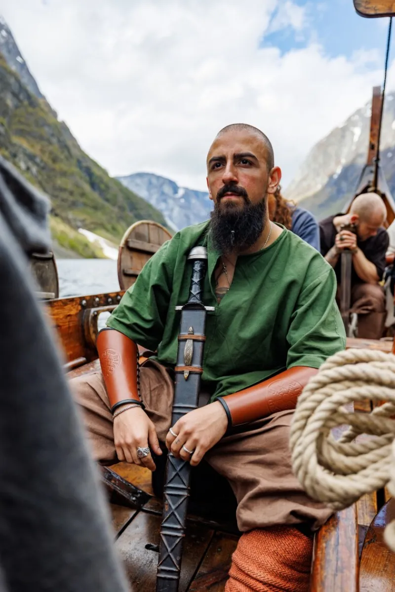 Hot Leonardo Carbone Wikinger-Kurzarmtunika "Olaf" Grün