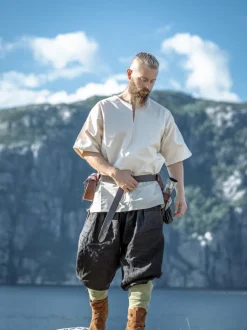 Discount Leonardo Carbone Wikinger-Kurzarmtunika "Olaf" Natur