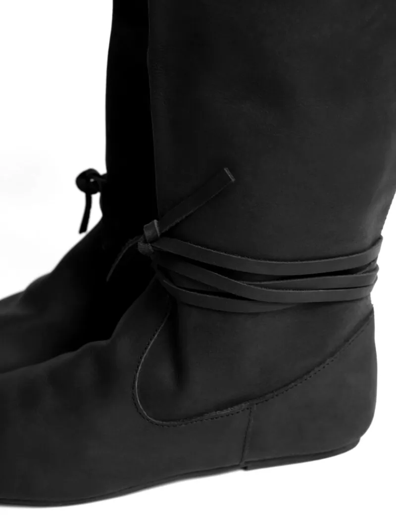 Store Leonardo Carbone Wikingerstiefel "Ole" aus Nubukleder Schwarz