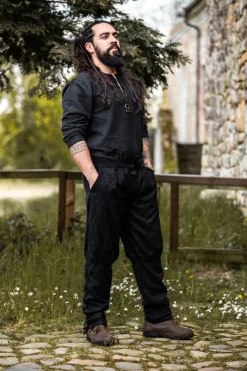 Hot Leonardo Carbone Wikinger-Wollhose "Jorgen" Schwarz