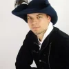 Online Leonardo Carbone Wollfilzhut mit Feder "Pieter" Schwarz