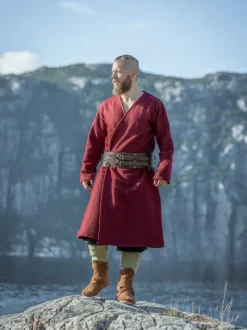 Clearance Leonardo Carbone Woll-Klappenrock "Balder" Rot
