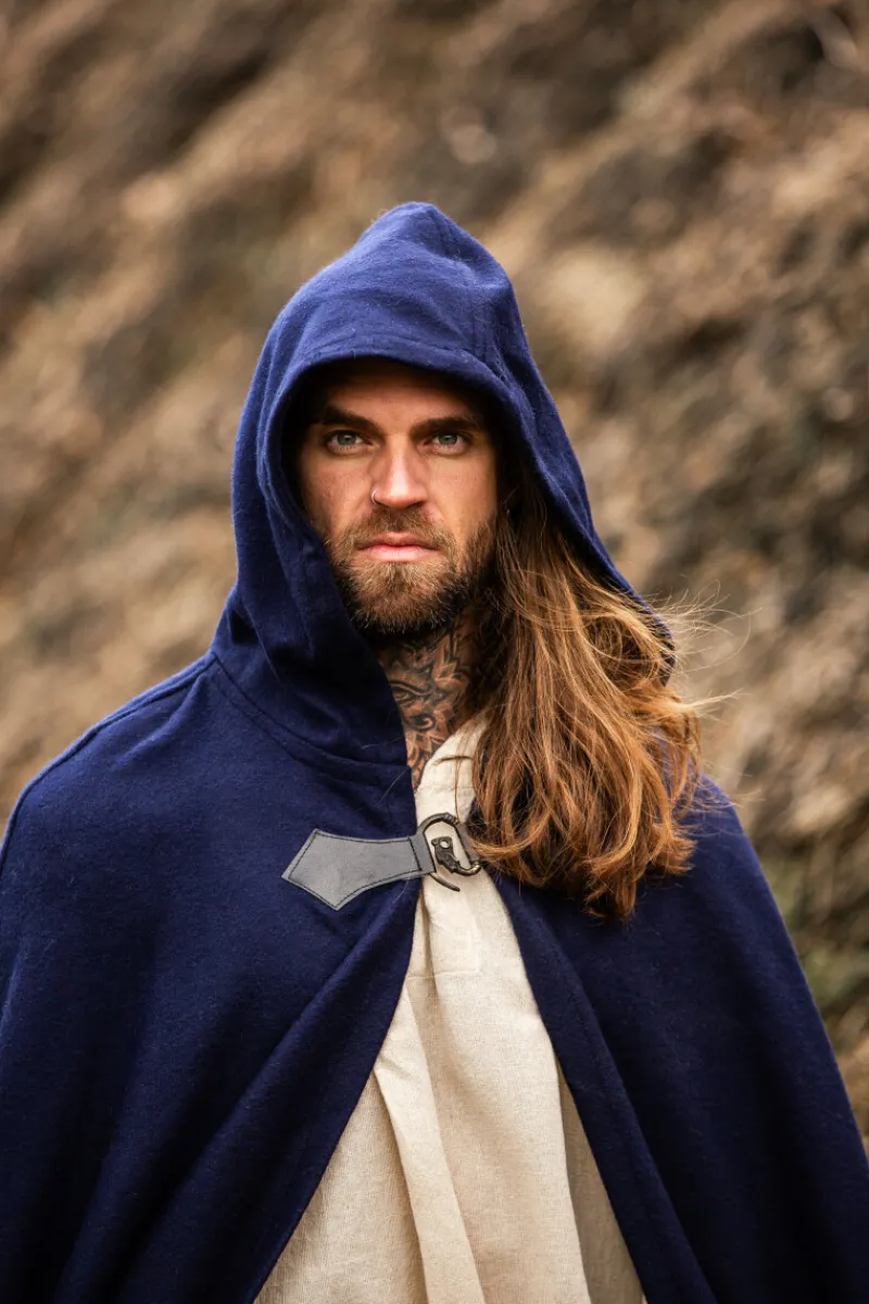Flash Sale Leonardo Carbone Wollumhang mit Wolfsschließe "Tjark" Blau