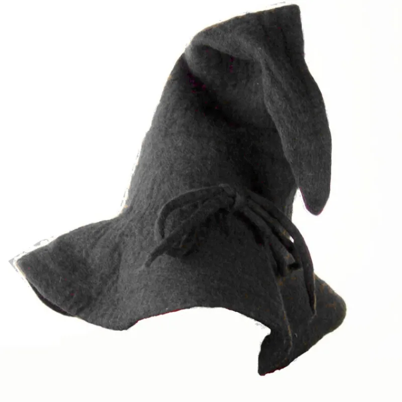 Clearance Leonardo Carbone Zaubererhut aus Wolle "Merlin" Schwarz